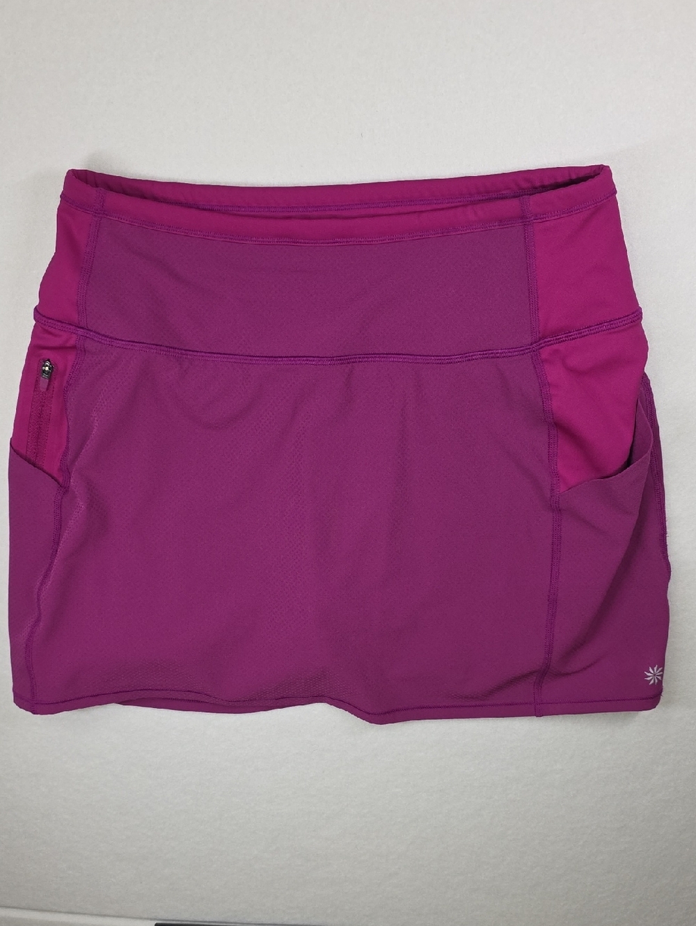 Athleta Magenta Action Skort In Dobby 14.5" XS Pockets